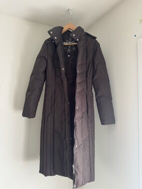 Long Black Puffer Coat with Hood - Women's Winter Coat